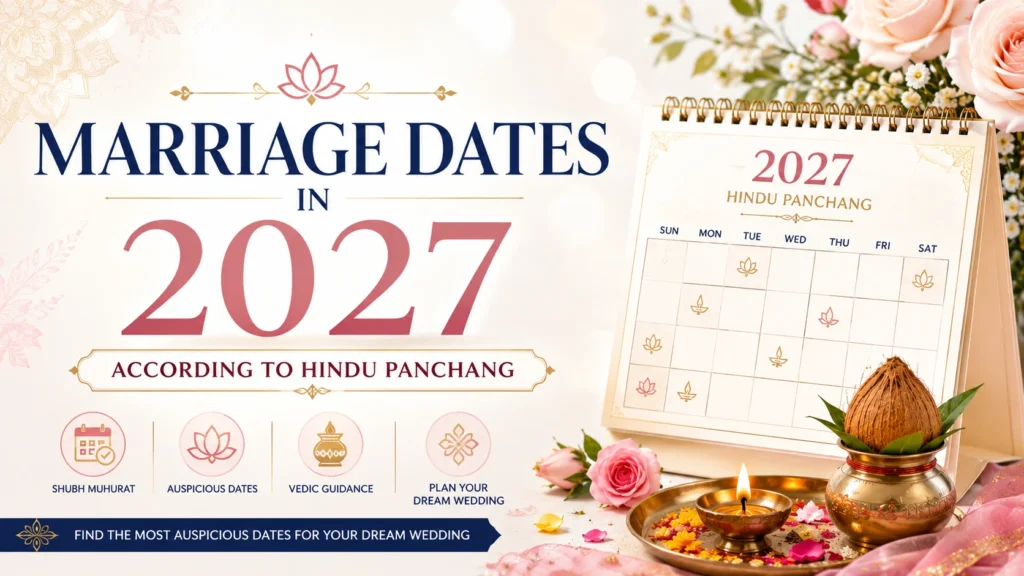 Best marriage dates in 2027 according to Hindu Panchang